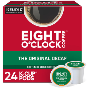 Eight O'Clock Coffee Original DECAF K-Cups, Medium Roast – 24 Count