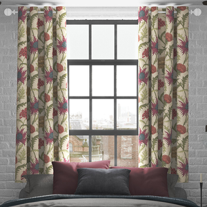 Acanthium, Garnet - Made to Measure Curtains