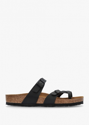 Mayari Black Birko-Flor Thong Sandals