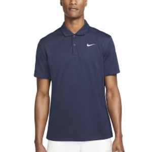 Nike Dri-FIT Solid Logo Polo - Obsidian/White