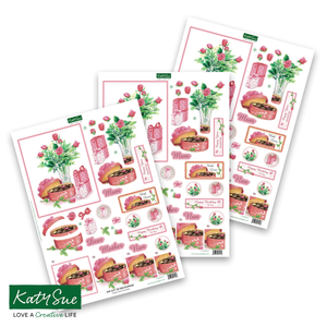 Die Cut Decoupage – Roses and Chocolate (pack of 3)