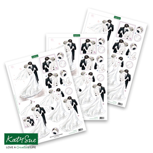 Die Cut Decoupage – Wedding Day (pack of 3)