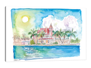 Southernmost Key West Florida Water Reflections And House