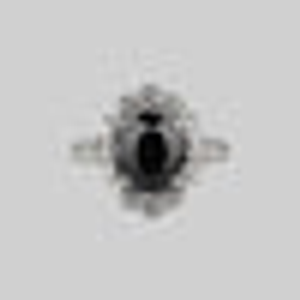 MARIA. Rose Wreath Onyx Silver Cocktail Ring - Silver / Small
