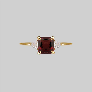 BETROTHAL. Garnet Gold Ring - Gold / XSmall