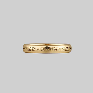 United Hearts Death Only Parts Posie Ring - Gold - Gold / XLarge