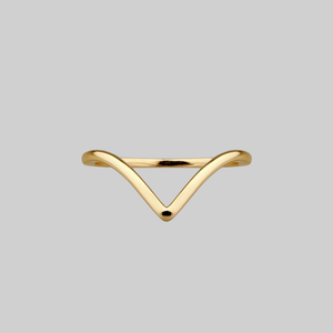 BIASED. Simple Chevron Gold Ring - Gold / Medium