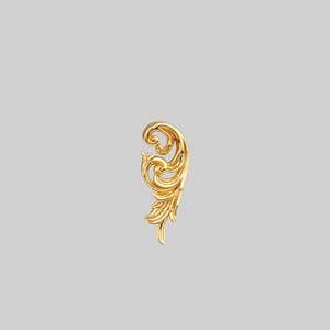 IMPERIAL. Ornate Flourish Stud Earring - Gold - Gold / Single Left Ear