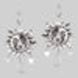 HELIOS. Sun & Moon Dream Catcher Hoop Earrings - Silver - Silver / Pair