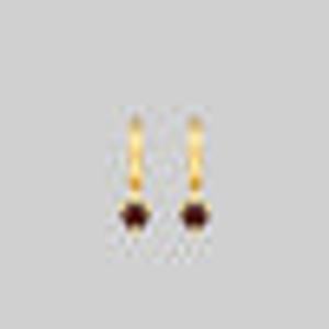 HEART & SOUL. Garnet Dangly Heart Hoop Earrings - Gold - Gold / Pair