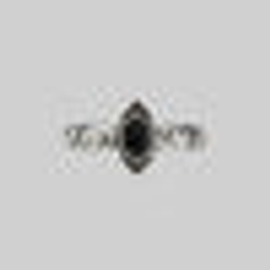 RENOUNCE. Ornate Gothic Onyx Ring - Silver - Silver / XSmall