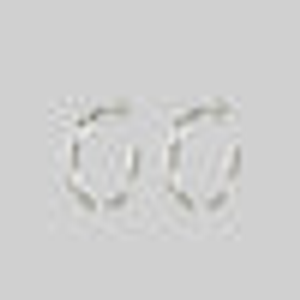 LUCIA. Spiked Chain Hoop Earrings - Silver - Silver / Pair