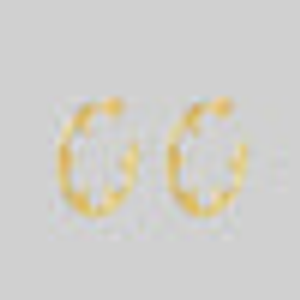 ATONE. Gothic Window Hoop Earrings - Gold - Gold / Pair