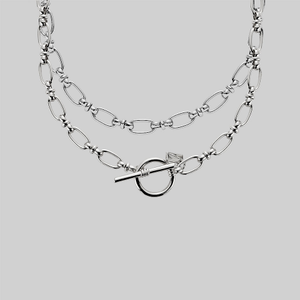 GETAWAY. Double Wrap T-Bar Chain - Silver - Silver