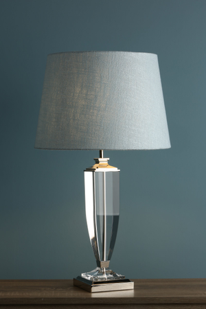 Laura Ashley Carson Large Table Lamp Polished Nickel & Crystal