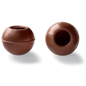 Dobla milk chocolate truffle shells (25mm diameter) - 504 pieces