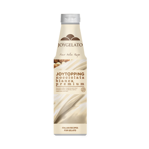 Irca joytopping nocciolata bianca premium ice cream topping sauce - hazelnut & white chocolate flavour - 900g