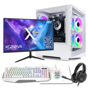 AWD-IT Level 3 Intel Core i3 14100F Quad Core NVIDIA RTX 3050 8GB PC Monitor Package for Gaming