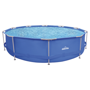 Steel Frame Round Swimming Pool with Filter Pump 12ft, Blue - DL20