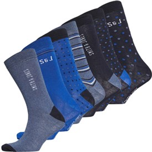 Smith And Jones Mens Riani Seven Pack Socks Multi