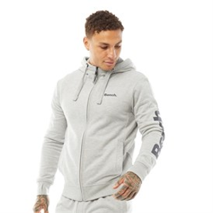 Bench Mens Maslow 22 Zip Through Hoodie Grey Marl