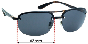 Sunglass Fix Replacement Lenses for Ray-Ban RB4275-CH - 63mm Wide