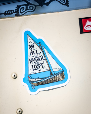 Lost Ships Sticker in Blue