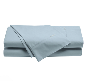 Heston 300THC Cotton Percale Mega Sheet Set Range Steel Blue
