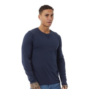 Brave Soul Mens Trial Long Sleeve Top Navy