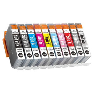 10 Pack Compatible Canon PFI-300 Ink Cartridges Combo [1PBK,1MBK,1C,1M,1Y,1GY,1PC,1PM,1R,1CO]