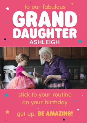 Photo Upload Granddaughter Birthday Card