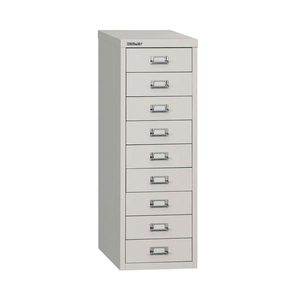 Bisley 860mm A4 Grey 9 Drawer Filing Cabinet - H399NL-073
