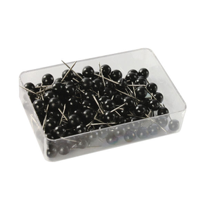 Black Map Pins  Pack of 100 - WS26890