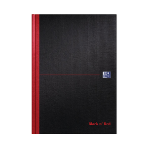 Black n Red A4 Hardback Casebound Notebooks  Pack 2 - 400155360