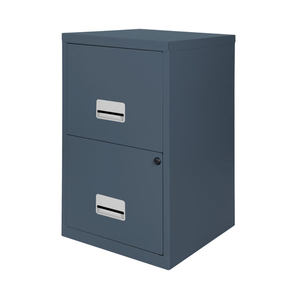 A4 2 Drawer Maxi Filing Cabinet Dark Grey