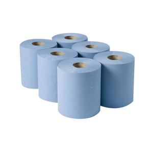 2Work 3-Ply Centrefeed Roll 135m in Blue (Pk 6) 2W00083