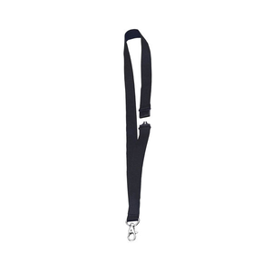 Announce Black Textile Lanyard Necklaces (Pack of 10) - PV00670