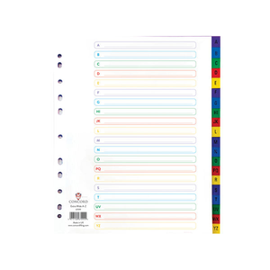 Concord A4 Extra Wide Polypropylene A-Z Index Divider - 67099