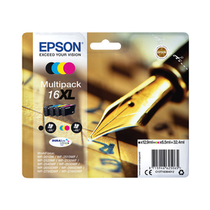 Epson 16XL CMYK Ink Cartridge Multipack  Pack of 4 -