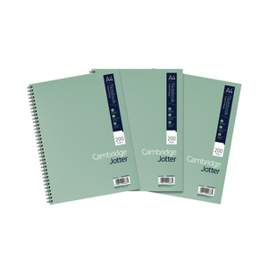 Cambridge A4 Ruled Margin Wirebound Notebooks  Pack of 3 -