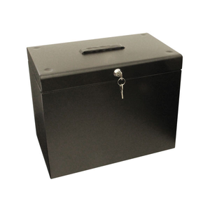 Cathedral Black A4 Lockable Metal Box File - A4BK