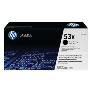 HP 53X High Yield Black Toner Cartridge - Q7553X