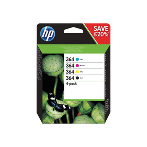 HP 364 Cyan/Magenta/Yellow/Black Ink Cartridges (Pk 4) N9J73AE