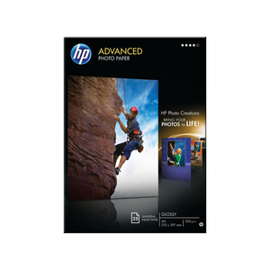 HP Advanced A4 Glossy Photo Paper  250gsm  Pack of 25 - Q5456A