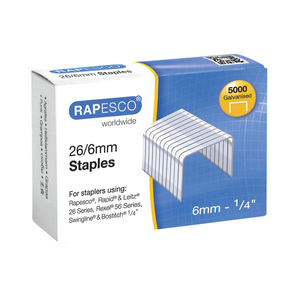 Rapesco 26/6mm Staples Chisel Point (Pk 5000) S11662Z3