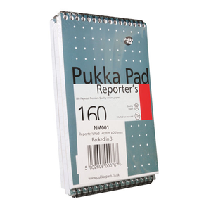 Pukka Pad Small Reporters Notebook - Pack of 3 - NM001
