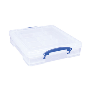 Really Useful 7L Plastic Storage Box W350 x D400 x H85mm Clear