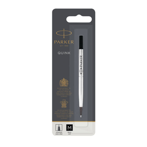 Parker Medium Black Rollerball Refill (pk 12) 1950323