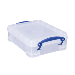 Really Useful 1.75L Plastic Storage Box 245 x 180 x 70mm Clear