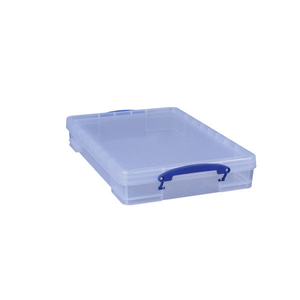 Really Useful 10L Plastic Storage Box 520 x 340 x 85mm Clear 10